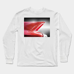 American classic car Deville 1962 tail fin red Long Sleeve T-Shirt